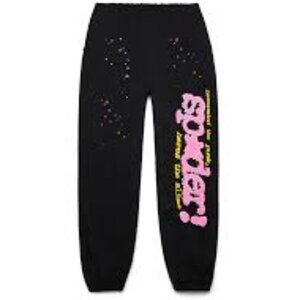 Sp5der P*nk V2 Sweatpants pink on black